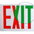 Low Profile All LED Exit & Emergency | Thermoplastic Combo Sign | Red/Green Selectable