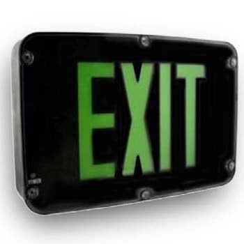 NEMA4X/NSF Exit Sign, Single/Double Face, Red/Green Letters