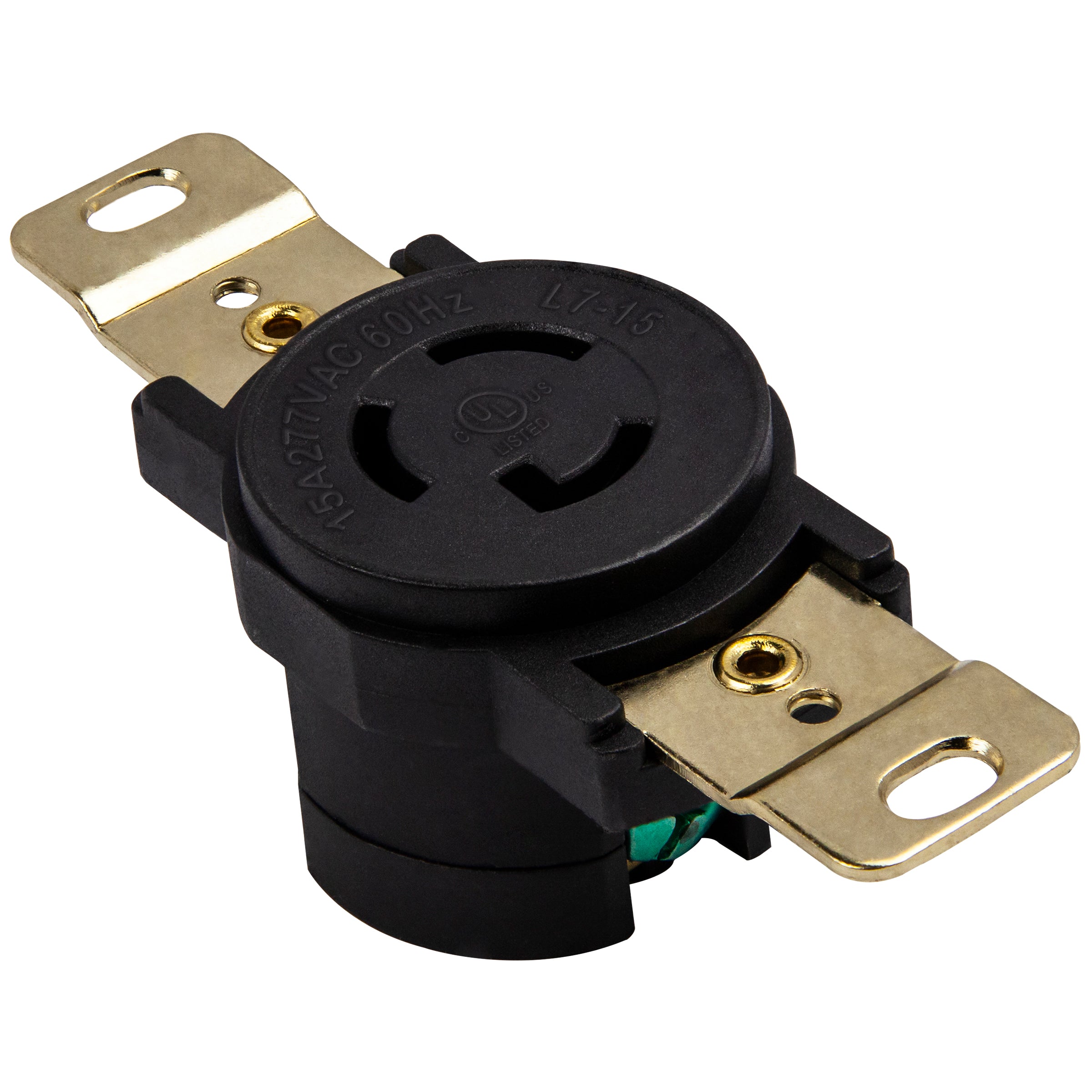 Industrial Grade Locking Receptacle, 15A, L7-15R